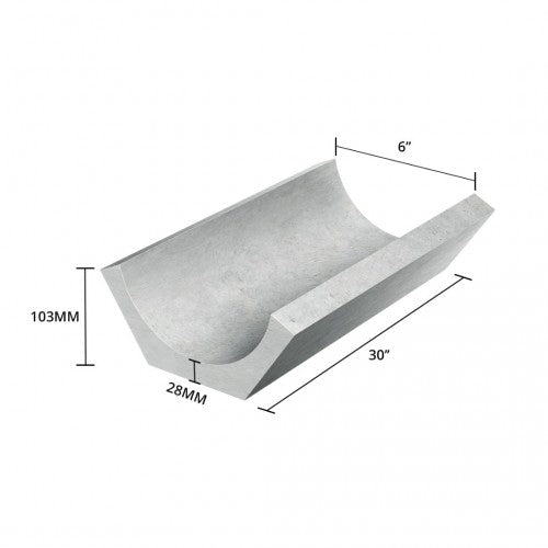 Pre Cast Half Round Concrete Drain 6" (D) x 30" (L)